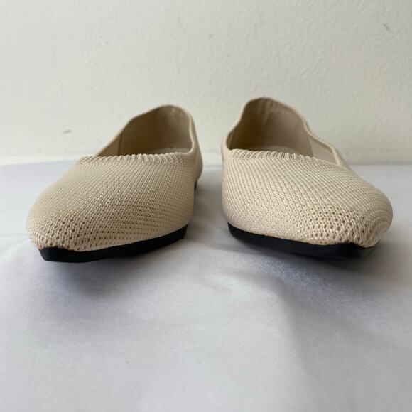 Vivaia Pointed Toe Ballet Flats Size 38 Natural Peach - Picture 8 of 14